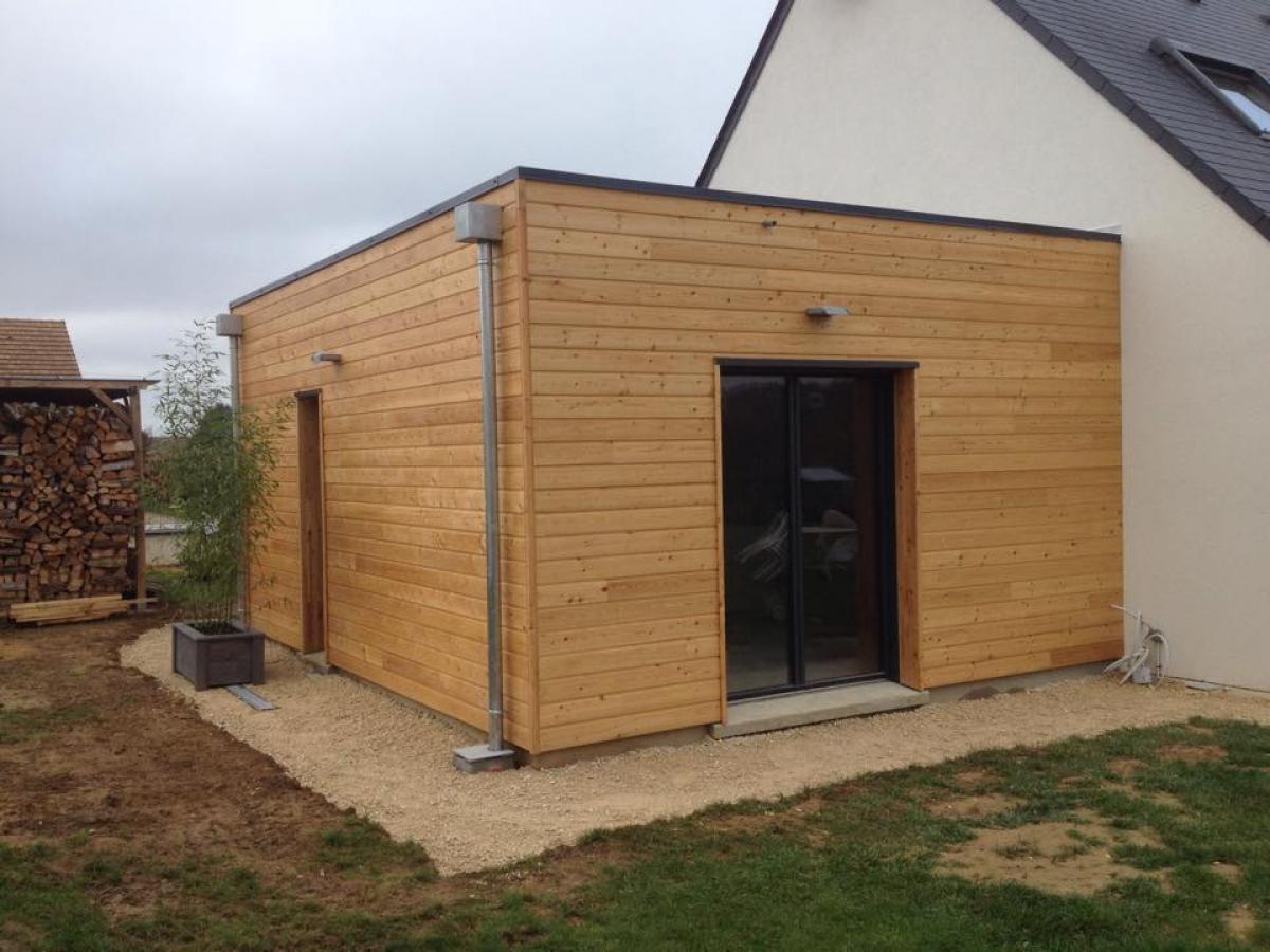 Réalisation d'une extension ossature bois accolée à une maison traditionnelle